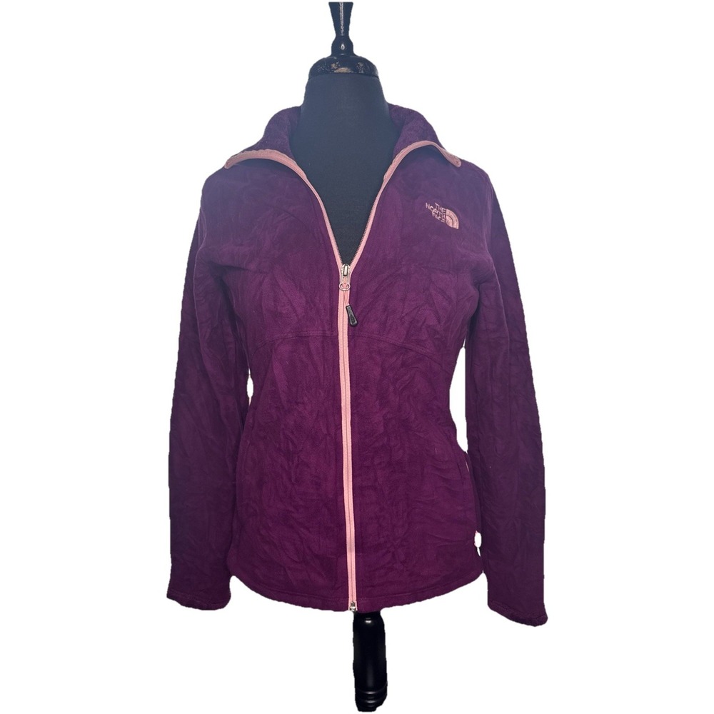The North Face Women's‎ Medium Morning Glory Fleece Jacket Full Zip Purple Pink